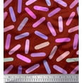 thumbnail image 1 of Soimoi Red Poly Georgette Fabric Brush Stroke Abstract Printed Fabric 1 Yard 52 Inch Wide, 1 of 3