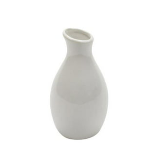American Metalcraft BVTG6 1 1/2 x 4 White Ceramic Tower Vase