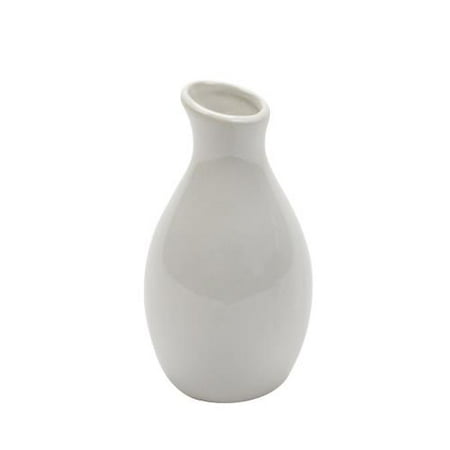 White Milk Jug - American Metalcraft - BVJGG4 - White Ceramic Jug Bud Vase