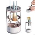 thumbnail image 1 of Electric Makeup Brush Cleaner Machine Portable Automatic USB Powered Cleaner with 3 Cosmetic Brushes for All Sizes Transparent, 1 of 1