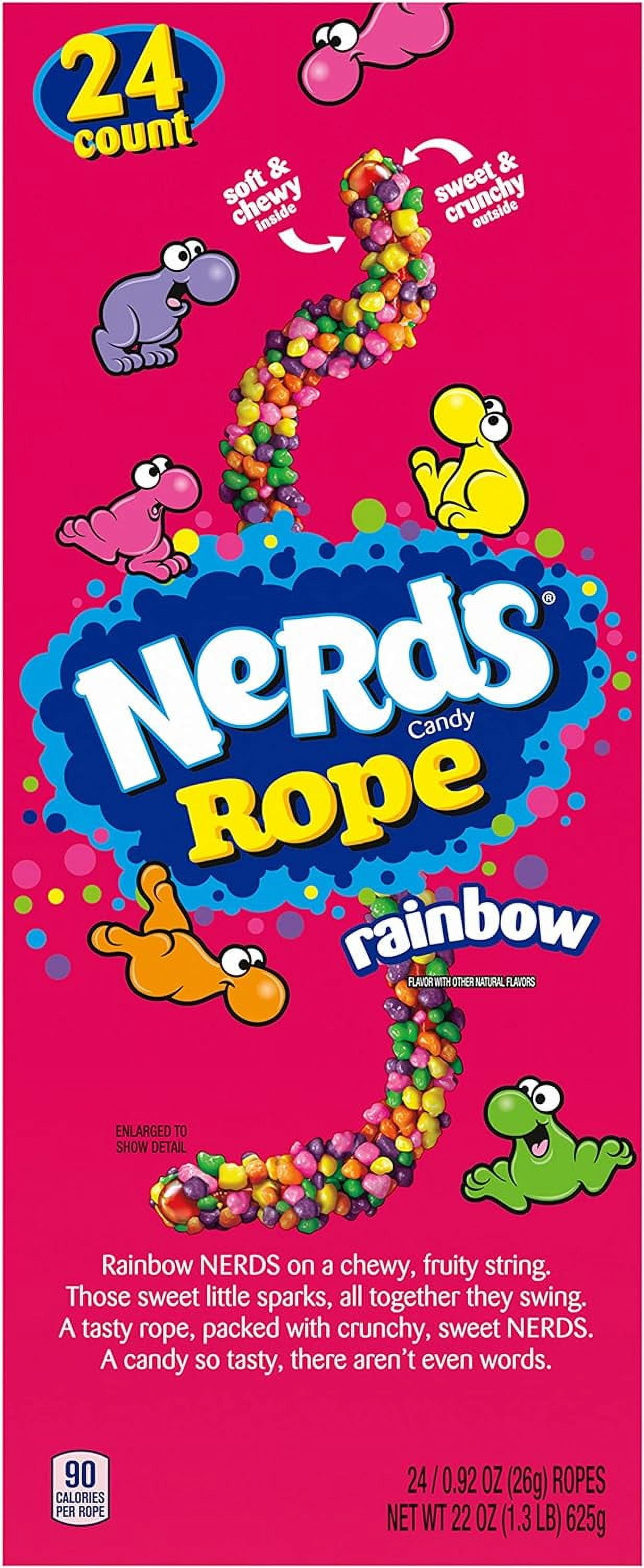 Nerds Rope Rainbow Candy, 0.92 Ounce Package, 24 Count, Pack of 1