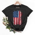 thumbnail image 2 of Goodtrade8 Womens Short Sleeve Shirts Summer Fourth of July Pullover USA Years Anniversary Red White and Blue Casual Fashion Crew Neck Graphic Blouses for Women Independence Day, 2 of 8