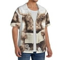 thumbnail image 2 of Fotbe Relaxed Cute Cow Reading Camisa Estampada de Manga Corta para Hombre, Casual de Verano, Estilo Playero, Sin Arrugas-4X-Large, 2 of 5
