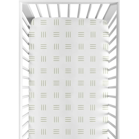 UPC: 0846480089704 | Sweet Jojo Designs White and Green Boho Mudcloth Boy or Girl Fitted Crib Sheet Baby or Toddler Bed Nursery – Sage Bohemian Woodland Tribal Southwest Mud Cloth Hatch Gender Neutral Triple Line
