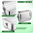 thumbnail image 2 of Vesteel Large Capacity Bento Box, 81oz Stainless Steel Lunch Box Metal Food Storage Container with Removable Dividers, Portable & Leak-Proof Meal Prep Container with 3 Compartment, 2 of 8
