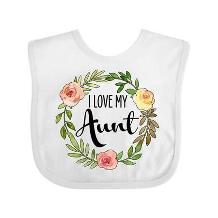 

Inktastic I Love My Aunt- Flower Circle Gift Baby Boy or Baby Girl Bib