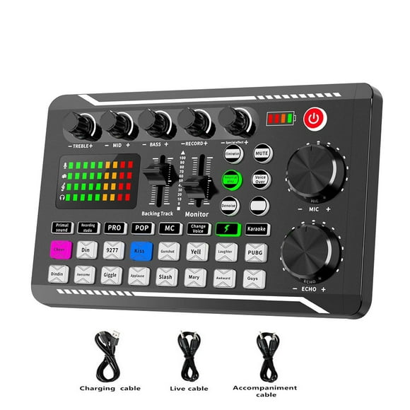 Alician F998 Bluetooth-compatible Carte Son Mixer Kit Studio Enregistrement Téléphone Ordinateur Live Audio Mixer Pc Voix Mixage Console Amplificateur