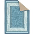 thumbnail image 4 of Ottomanson Border Indoor Doormat 2'3" x 3' - Non Slip Low Pile Area Rug for Entryway, Blue, 4 of 11