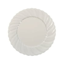 White Plastic Elegance Dinner Plates (25 - Party Supplies - 25 Pieces