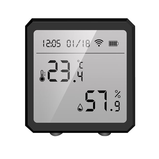 Kuymtek Sensor Temperatura Medidor Humedad Medidor Pantalla LCD Digital (Negro)