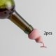 thumbnail image 3 of 2 tapones de corcho reutilizables con forma de calabaza para botellas de champán. Rosado, 3 of 9