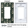 thumbnail image 3 of Yayeee Rocker Switch Wall Plate 2-Gang 4.7"x4.6" Home Decorative Outlet Cover, Green Plants, 3 of 6