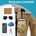 thumbnail image 6 of COEQINE Forearm Crutch Bag Cane Accesories Retro Sunflower Butterfly Elbow Crutch Storage Organizer, 2 Zippered Pockets, Lightweight, Hands-Free, for Adults & Seniors, 6 of 7