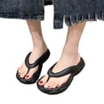 thumbnail image 4 of Xijirk Women's Platform Flip Flop Sandals with Arch Support for Casual Comfort and Summer Beach Wear,Z03 Black,6.5, 4 of 9