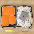 thumbnail image 3 of 5-Piece Travel Packing Cube Set for Women – Cosmetic, Toiletry & Shoe Organizer with Hanging Hook – Space-Saving Luggage Bags for Travel Orange, 3 of 6