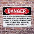 thumbnail image 5 of Horn Or Light Indicates A Refrigerant Or OSHA Danger Aluminum Sign 10 Inch x 7 Inch - 10 Pack, 5 of 8