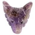 thumbnail image 2 of Pendentif Tête de Loup en Quartz pour Homme Collier Sculpté en Pierre Naturelle, 2 of 8