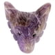 thumbnail image 2 of Cristal de Amatista, Estatua de Cabeza de Lobo, Collar de de Amatista, Colgante de Piedra de Cristal, Collar Tallado de Cuarzo Amatista, 2 of 7