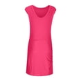 thumbnail image 5 of Women's Soft Fabric Solid Color Athletic Jumpsuit Shorts, Mid Waist with Tummy Control, Moisture Wicking & Quick Dry, for Yoga, Running, Gym Workouts, Casual Summer | TruBelle,Hot Pink 2XL, 5 of 8