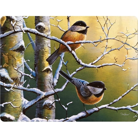 

Codllyne Tempered Glass Cutting Board 12 by 16 Inches Chickadee
