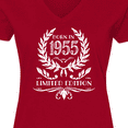 thumbnail image 4 of Inktastic Born in 1955 Limited Edition Women's V-Neck T-Shirt, 4 of 5
