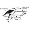 thumbnail image 3 of Restroom Privacy Covers, Black, 2-1/8" x 58", Rigid Plastic and Flexible Vinyl Restroom Stall Gap Filler, Self-Adhesive - Sets of 2, 3 of 6