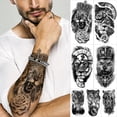 thumbnail image 2 of venta bienimpermeable temporal tatuaje pegatina bosque león tigre oso flash tatuajes mujeres leopardo lobo corona cuerpo arte brazo, 2 of 4