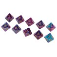 thumbnail image 3 of Dados De Juego De 10 X 10 Lados Dados De 16 Mm Para Juegos De Mesa / Ense?anza De Matemáticas Púrpura + Azul Sunnimix Juego de dados de 10 caras, 3 of 8