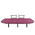 thumbnail image 3 of Floral Vintage Futon Couch, Garden Art of Berries and Branches, Daybed with Metal Frame Upholstered Sofa for Living Dorm, Loveseat, Dark Magenta Coral, by Ambesonne, 3 of 4