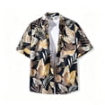 thumbnail image 4 of Betivan Men's Hawaiian Shirt Short Sleeve Tropical Print Casual Button Down Beach Vacation Shirt, 4 of 5