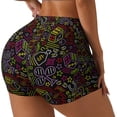 thumbnail image 2 of Kdxio Casino Icons Print Workout Shorts for Women Seamless Soft Smooth Gym Yoga Scrunch Active Shorts, 2 of 5