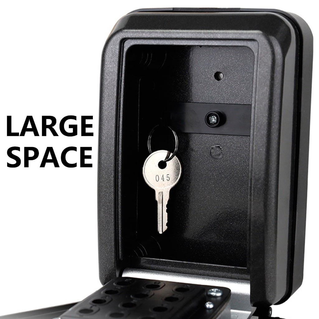 Key Lock Box Outside Key Safe Box Wall Mount 12 Digit Combination Lock Box Security Box Outdoor Spare Key Hider