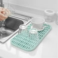 thumbnail image 4 of pdqouc Bar Silicone Outflow Pad Drying Mat Dish Kitchen Thick Counter Deep Grooves Dry Dish Drainer Mat for Kitchen Counter, Sink, Refrigerator or Drawer liner, 4 of 6