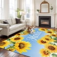 thumbnail image 2 of 5'x8' Area Rugs, Sunflowers Indoor Outdoor Area Rug for Living Room Bedroom, Yellow Summer Botanical Elegant Flowers Washable Bathroom Rugs Kitchen Floor Carpet Mats Home Decor Aesthetic, 2 of 8