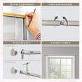 thumbnail image 4 of Dwell Studio Adjustable Window Curtain Rod, 3/4" Iron Material, Adjustable 20-120 Inch Kit, Plated Brushed Nickel, 4 of 8