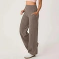 thumbnail image 4 of yueewhu Wide Leg Pants for Women Loose Yoga Pants with Pockets Petite/Regular/Tall Stretch Casual Lounge Pants (Grey, XXL), 4 of 7