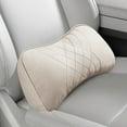 thumbnail image 5 of Honmine Quilted Faux Leather Car Headrest Pillow, Ergonomic Neck Support for Comfortable Driving, Car Neck Pillow for headrests, 5 of 6