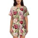 thumbnail image 1 of Fotbe Tulips Flowers Conjunto de Pijama Estampado para Mujer, 2 Piezas, Ropa de Dormir con Camiseta de Manga Corta y Shorts Suaves-Small, 1 of 6