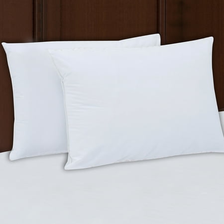 Mainstays 200TC Cotton Medium Support Pillow Set of 2, Multiple