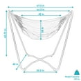 thumbnail image 2 of Sunnydaze Hanging Rope Hammock Chair with Space-Saving Stand - 330 lb Weight Capacity - Sunset, 2 of 6