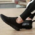 thumbnail image 3 of Mens Shoes Casual Sneakers Low Top Walking Shoes Breathable Mesh Sport Shoes Black Size 6.5, 3 of 9