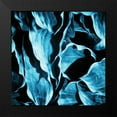 thumbnail image 2 of Villa, Mlli 20x20 Black Modern Framed Museum Art Print Titled - Blue Hue Leaves, 2 of 5