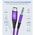 thumbnail image 2 of Cable auxiliar de audio USB tipo C a 3,5 mm Sweguard de 1,8 m de largo, 2 of 7