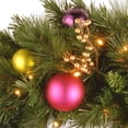 thumbnail image 4 of National Tree Company Pre-Lit Artificial Christmas Wreath, Green, Kaleidoscope, White Lights, Decorated with Berry Clusters, Ball Ornaments, Christmas Collection, 30 Inches, 4 of 5
