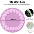 thumbnail image 2 of Fluffy Car Steering Wheel Cover, 15 Inches Anti-Slip Round Fuzzy Winter Steering Wheel Protector, Soft Warm Plush Steering Wheel Cover for Women Girls, Car Accessories (Purple, D-Shaped), 2 of 9