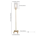 thumbnail image 5 of Evelyn&Zoe Panos 66.25" Tall Floor Lamp with Glass Shade, Brass/Clear, 5 of 6