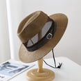 thumbnail image 4 of Chapeau Circonférence Hommes et Femmes Chapeau jazz Chapeau de Paille Chapeau d'Été Chapeau Rétro Chapeau Haut de Forme Chapeau de Soleil Large pour Extérieur, 4 of 5