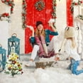 thumbnail image 2 of 25in Artificial Christmas Trees Set of 2 Pre-Lit Mini Christmas Trees with 30 LED Lights, Bright Ball, Pine, Berries for Indoor Outdoor Decor, 2 of 5