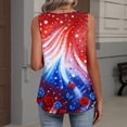 thumbnail image 3 of Iaqnaocc 4th Of July Tank Tops for Women Sleeveless 2026 Summer Casual Loose V Neck Pleated Tees Patriotic American Flag Retro Outfits Multicolor XXL, 3 of 6