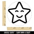thumbnail image 2 of Star Happy Face Emoticon Self-Inking Rubber Stamp Ink Stamper - Green Ink - Small 3/4 Inch, 2 of 7